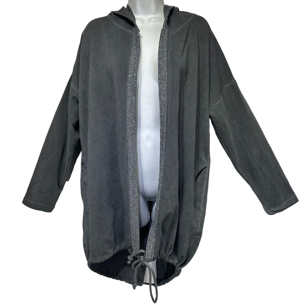 lisa robertson gray hooded cardigan Size S/M